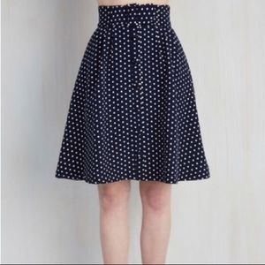 ModCloth Intern of Fate polka dot skirt